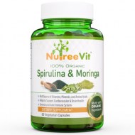 100% PURE ORGANIC SUPERFOOD - SPIRULINA - MORINGA VEEGGIE CAPSULES (500mg)