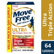 (2 pack) Move Free Ultra Triple Action - 64 Tablets Value Pack - Joint Health Supplement with Type II Collagen Boron and HA