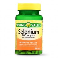 (2 Pack) Spring Valley Selenium Tablets 200 mcg 100 Ct
