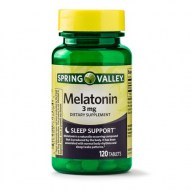 (2 Pack) Spring Valley Sleep Support Melatonin Tablets 3mg 120 Ct