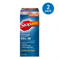 (2 Pack) Stopain Extra Strength Pain Relieving Roll-On with MSM - Glucosamine 3.0 FL OZ