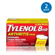 (2 Pack) Tylenol 8 HR Arthritis Pain Extended Release Caplets Pain Reliever 650 mg 225 ct.