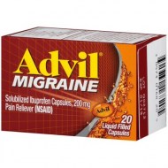 3 Pack - Advil Migraine 200 mg Liquid Filled Capsules 20 ea