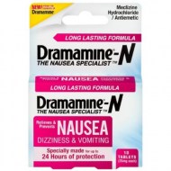 3 Pack - Dramamine Long Lasting Nausea Relief Tablets 10 ea