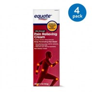 (4 Pack) Equate Ultra Strength Pain Relief Cream 4 Oz