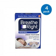 (4 Pack) Nasal Strips Breathe RightÂ® 30 per Box Strip