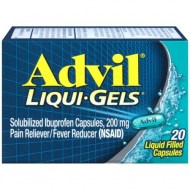 Advil Liqui-Gels (20 Count) Pain Reliever - Fever Reducer Liquid Filled Capsule 200mg Ibuprofen Temporary Pain Relief