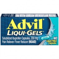 Advil Liqui-Gels Pain Reliever and Fever Reducer Solubilized Ibuprofen 200mg 40 Count Liquid Fast Pain Relief