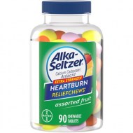 Alka-Seltzer Heartburn Relief Chews Antacid Assorted Fruit 90 Ct