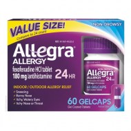 Allegra Adult 24HR Gelcaps (60 Ct 180 mg) Allergy Relief