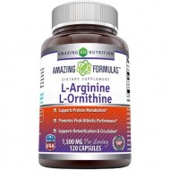 Amazing Formulas L-Arginine-L-Ornithine 1500 Mg Per Serving 120 Capsules