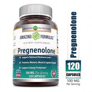 Amazing Formulas - Pregnenolone Dietary Supplement - 100 Milligrams - 120 Capsules (Non-GMO)