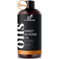 ArtNaturals Premium Sweet Almond Oil - (16 Fl Oz - 473ml) - 100% Natural - Pure Therapeutic Grade Unrefined Carrier and Massage