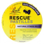 Bach Original Flower Remedies Rescue Pastilles Natural Stress Relief Black Currant Flavor 1 7 oz 50 g Pastilles