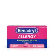 Benadryl Ultratabs Antihistamine Allergy Medicine Tablets 100 ct