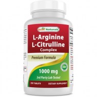 Best Naturals L-Arginine L-Citrulline Complex 1000 mg 250 Tablets