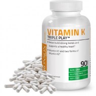 Bronson Vitamin K Triple Play (Vitamin K2 MK7 - Vitamin K2 MK4 - Vitamin K1)