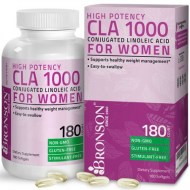 CLA for Women 1000mg High Potency Weight Loss Exercise Enhancement Non-GMO Conjugated Linoleic Acid 180 Softgels