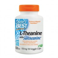 Doctor\'s Best L-Theanine with Suntheanine  Non-GMO Gluten Free Vegan Helps Reduce Stress and Sleep 150 mg 90 Veggie Caps