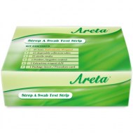 Easy@Home Areta Strep A Swab Test Kit packaged in individual pouches rapid strep throat or pharyngitis at home test CLIA Waived