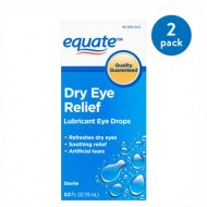 Equate Dry Eye Relief Lubricant Eye Drops 0.5 oz 2 Pack