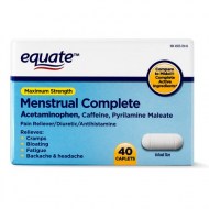 Equate Maximum Strength Menstrual Complete Caplets 40 Count