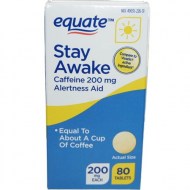 Equate Stay Awake Caffeine Alertness Aid Tablets 200 mg 80 Count