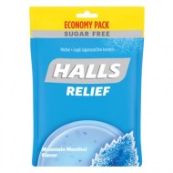 HALLS Relief Sugar Free Mountain Menthol Cough Drops Economy Pack 70 Drops