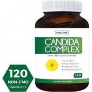 Healths Harmony Candida Cleanse (Non-GMO) 120 Capsules- Extra Strength - Powerful Yeast - Intestinal Flora Support with
