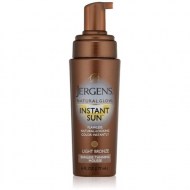 Jergens Natural Glow Instant Sun Sunless Tanning Mousse Light Bronze 6 oz