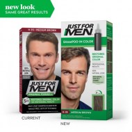 Just For Men Shampoo-In Color Gray Hair Coloring for Men - Medium Brown  H-35