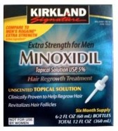 Kirkland Minoxidil 5% Extra Fort repousse des cheveux pour les hommes, 6 mois d'approvisionnement