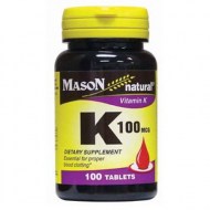 Mason Natural Vitamin K 100mcg Tablets 100 Ct