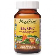 MegaFood Baby - Me 2 prenatal vitamin with choline iron active form of folic acid vitamin B12 - B6 non-GMO vegetarian Take 2