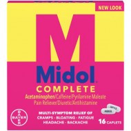 Midol Complete Menstrual Pain Relief Caplets w- Acetaminophen - 16 Ct