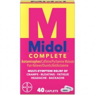 Midol Complete Menstrual Pain Relief Caplets w- Acetaminophen - 40 Ct