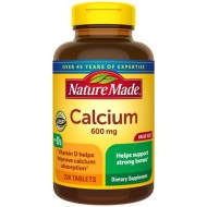 Nature Made Calcium 600 mg Tablets with Vitamin D3 220 Count Value Size for Bone Health