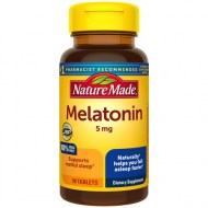 Nature Made Melatonin 5 mg Tablets 90 Count for Supporting Restful Sleep