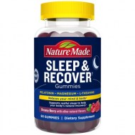 Nature Made Sleep and Recover with Melatonin 3mg L-theanine 200mg Magnesium 100mg 60 Count for Supporting Restful Sleep to Help