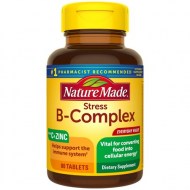Nature Made Stress B-Complex with Vitamin C and Zinc Tablets 80 Count for Cellular Energy†