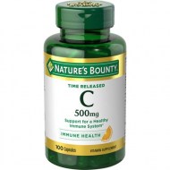 Nature\'s Bountry Vitamin C Capsules 500mg 100Ct