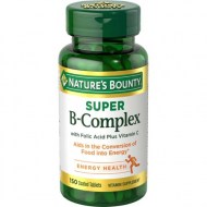 Nature\'s Bounty® Super B Complex w-Folic Acid plus Vitamin C 150 Tablets