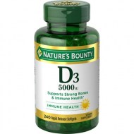Nature\'s Bounty® Vitamin D3 125 mcg (5000 IU) 240 Softgels