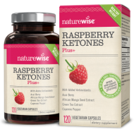 NatureWise Raspberry Ketones 400 mg Plus- Advanced Antioxidant Blend with Green Tea for Weight Loss 120 Ct