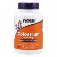 NOW Supplements Colostrum 500 mg Naturally occurring Immunoglobulins and Lactoferrin 120 Veg Capsules