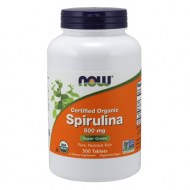 NOW Supplements Organic Spirulina 500 mg with Vitamins Minerals and GLA (Gamma-Linolenic Acid) 500 Tablets