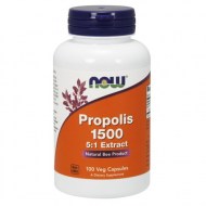 NOW Supplements Propolis 1500 mg with 5-1 Concentrate Natural Bee Product 100 Veg Capsules
