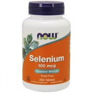 NOW Supplements Selenium (L-Selenomethionine) 100 mcg Essential Mineral* 250 Tablets