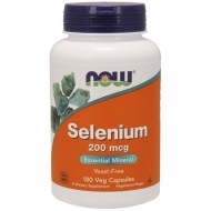 NOW Supplements Selenium (L-Selenomethionine) 200 mcg Essential Mineral* 180 Veg Capsules