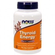 NOW Supplements Thyroid Energy™ Iodine and Tyrosine plus Selenium Zinc and Copper 90 Veg Capsules
